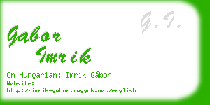 gabor imrik business card