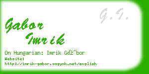 gabor imrik business card